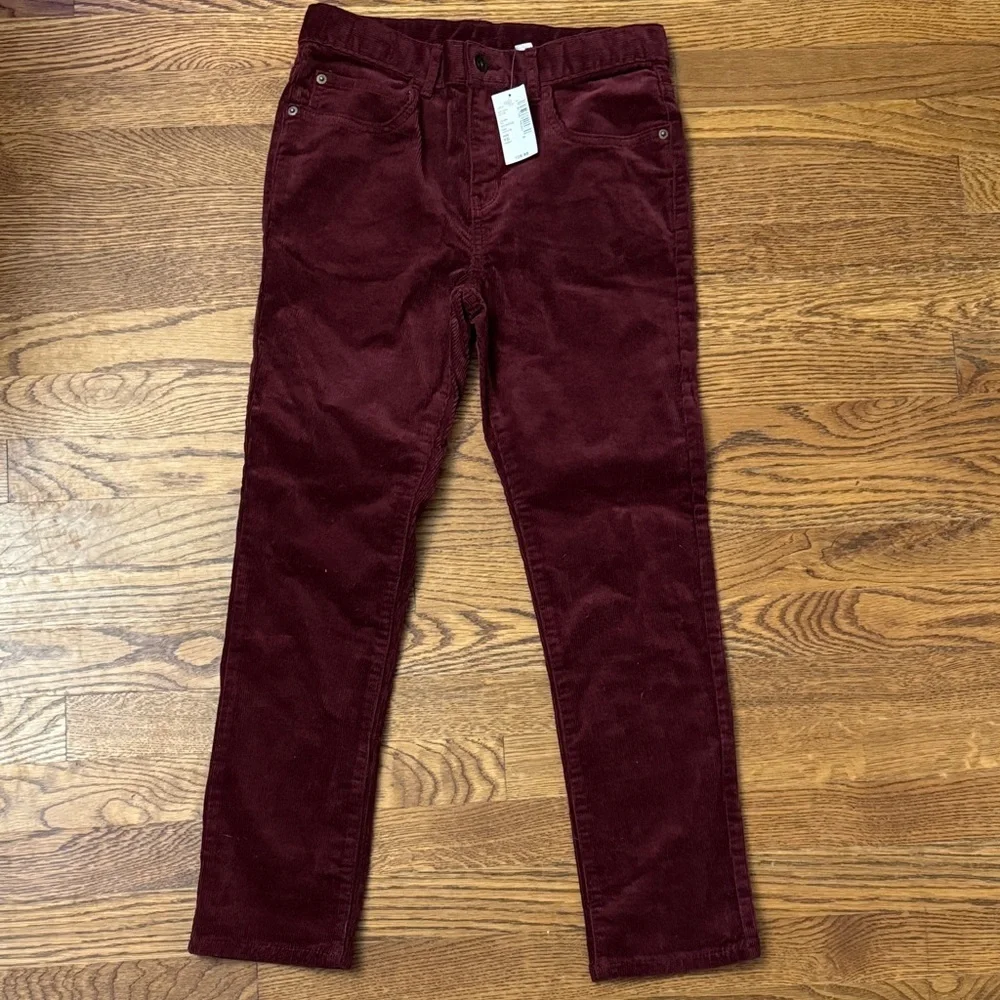 NWT Children’s Place Burgundy Corduroy Pants size 10 Husky